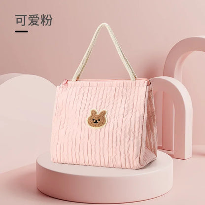 Maternity Bag Cute Bear Baby Diaper Bag Lightweight Portable Handbags Mummy Outdoor Nappy Storage Bags Insulated Lunch Bags