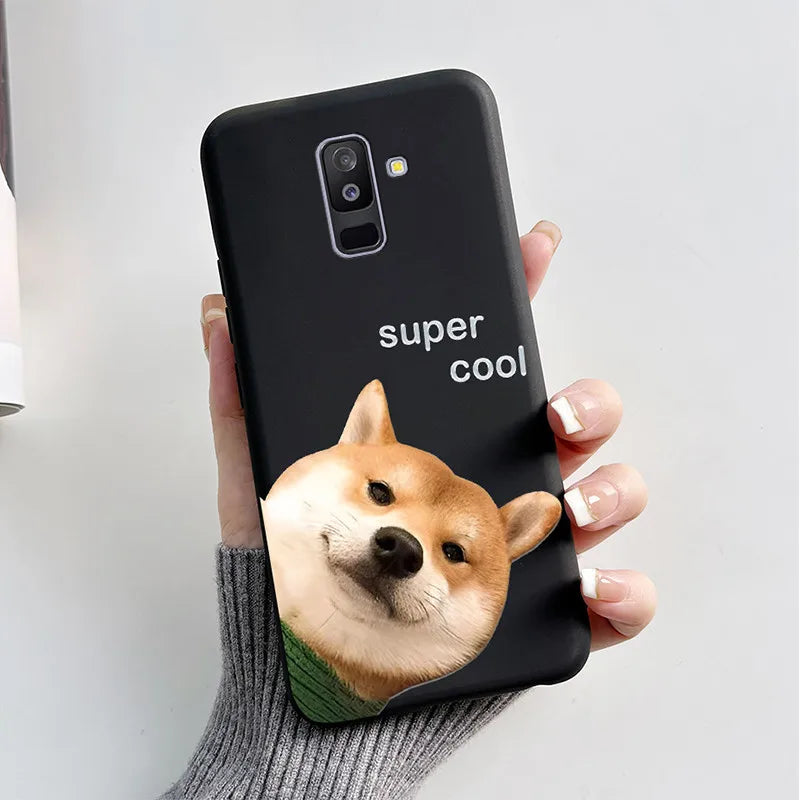 Case For Samsung A6 2018 Cover A 6 A600F Cartoon Cat Fox Soft Silicone TPU Phone Case For Samsung Galaxy A6 Plus 2018 A605F Case