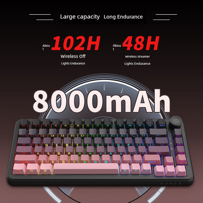 Ajazz 8000mah Wireless Matching Mechanical Keyboard