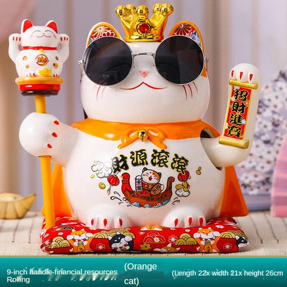 2023 Lucky Cat Decoration ornaments Lucky Cat Radio Wave Treasure Shop Gift China Good Luck Home Decoration Craft Gift