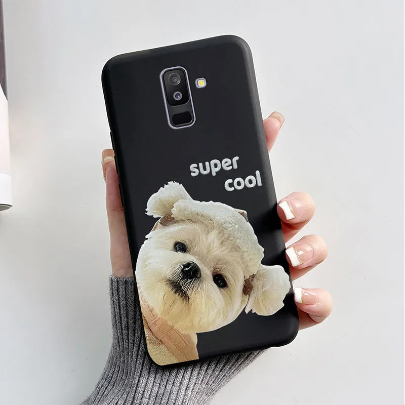 Case For Samsung A6 2018 Cover A 6 A600F Cartoon Cat Fox Soft Silicone TPU Phone Case For Samsung Galaxy A6 Plus 2018 A605F Case