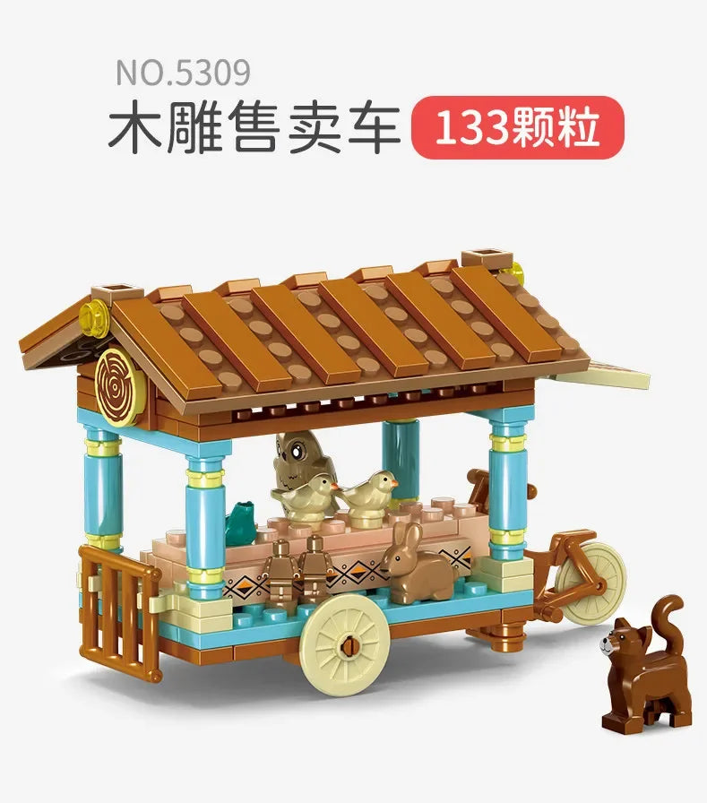 House Building Blocks Mini City Store Street View Snack Street Children's Toys Boys and Girls Gifts Compatible With Lego