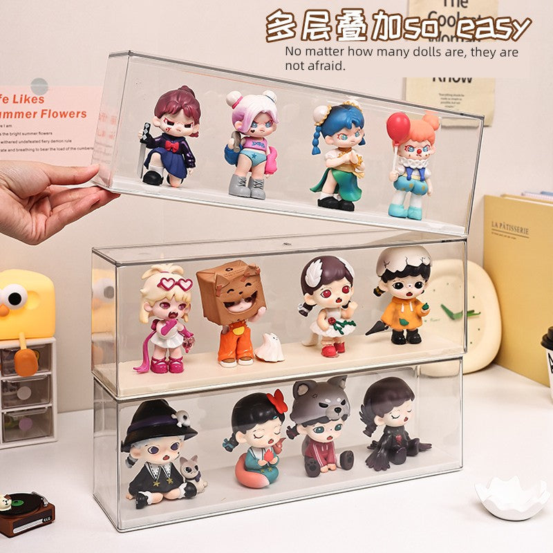 Blind Box Display Box Acrylic Display Stand Storage Cute Grain Small Ornaments Pop Mart Display Cabinet Hand Office Storage Box