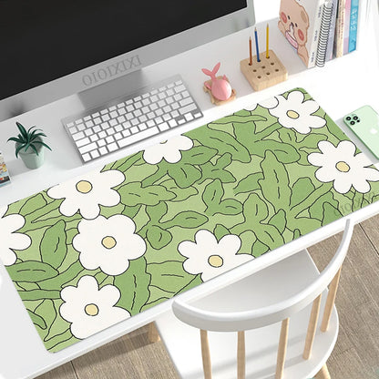 Cute Rabbit Green Anime Mouse Pad Gaming XL Large Home HD Mousepad XXL keyboard pad Office Soft Non-Slip Carpet PC Mice Pad