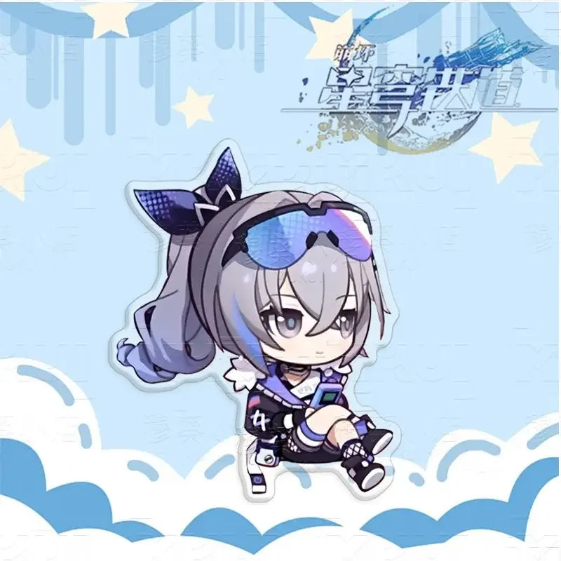 Honkai:Star Rail Boothill Jade Live Broadcast Guest Or Host Magnetic Sofa Sitting Character Acrylic Fridge Sticker Desk Ornament