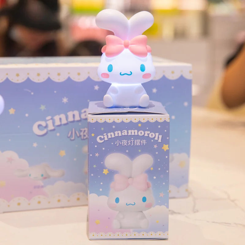 New Sanrio Blind Box Kawaii Cinnamoroll Figures Toy Light Night Home Decoration For Fans Children Christmas Gift