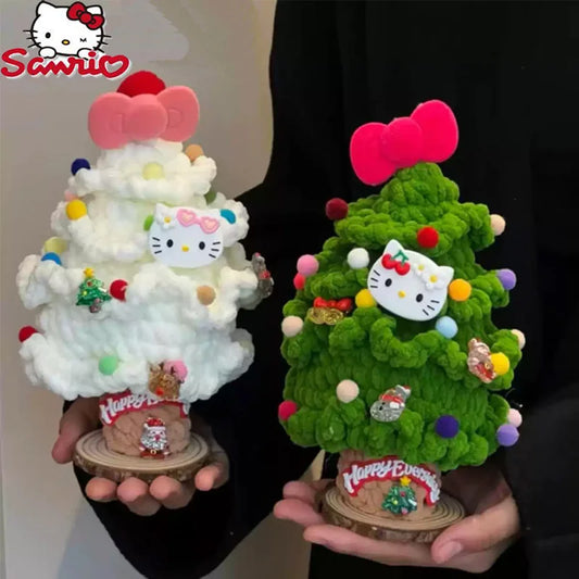 Sanrio Hello Kitty Christmas Tree Series Ornament Cute Cartoon Festival Scene Arrangement Desktop Decoration Xmas Gift Wholesale