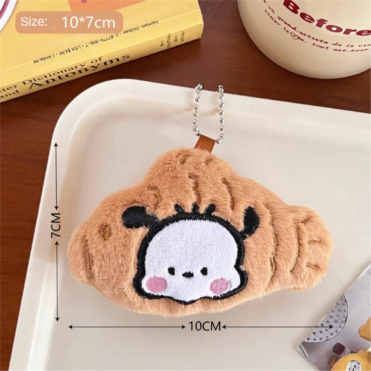 Original Cute Cartoon Plush Puppy Doll Pendant Girl Heart Bag Keychain Decoration