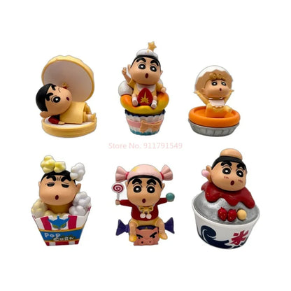 Fashion Crayon Shin chan Accessories Handmade Decoration Blind Box Desktop Ornament Anime Cartoon Toy Doll Model Gift