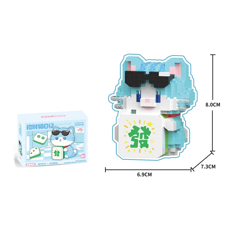 New Arrival Kawaii Pet Cat Series Mmodel Small Particle Building Blocks Educational Assembly Ornaments Children's Birthday Toys