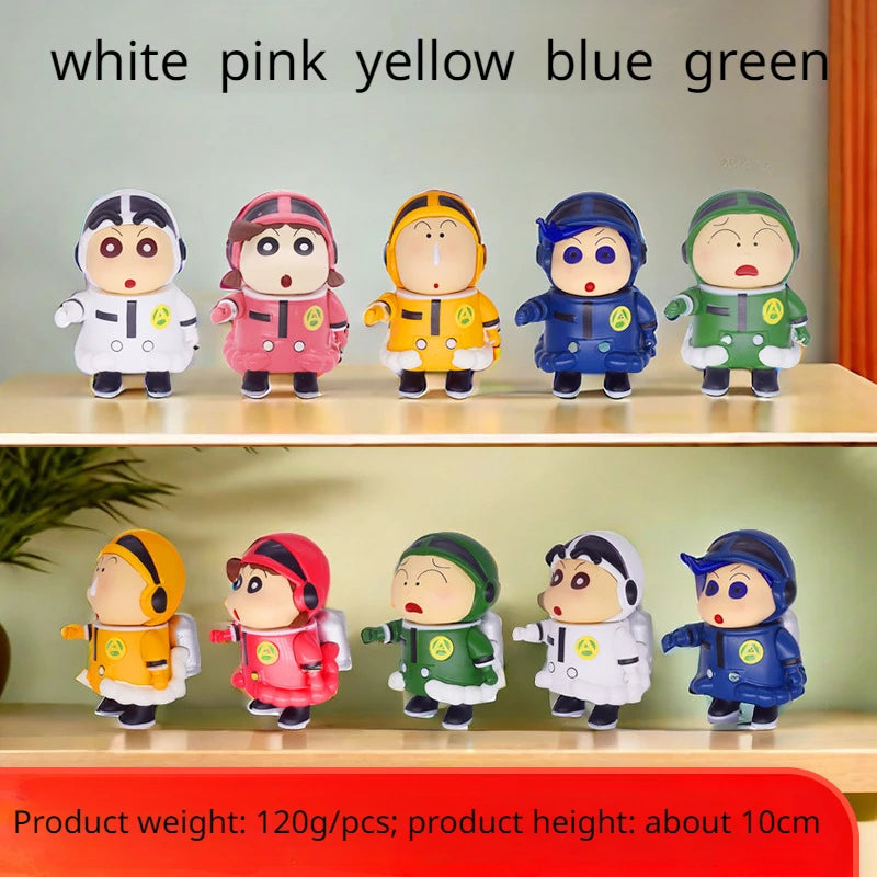 New 6Types Crayon Shin-chan peripherals Nohara Shinnosuke Kasukabe Space Defense Force model doll ornaments