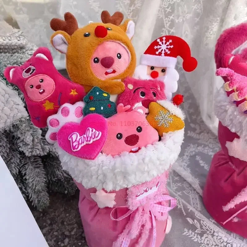 Loopy Cute Beaver Doll Creative Bouquet Pink Memory Series Animation Doll Gives Girlfriend A Romantic Gift Christmas Bouquet