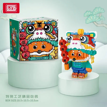 Loz mini Blocks Teens Building Toys Adult DIY Bricks Puzzle Chinese Culture Style Animals Gift Women Home Decor 9258 9265 9266