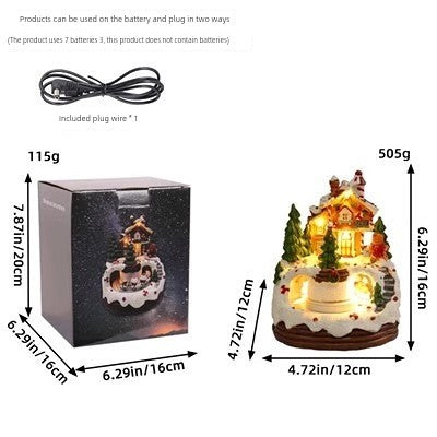 Christmas Birthday Gift Girl Girl Decoration Music Box Music Box Rotatable Children Creative Advanced Practical