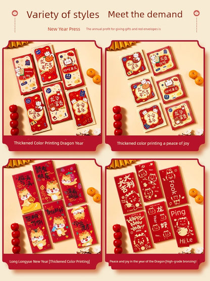 Red Pocket for Lucky Money New Year Snake Year 2025 New Arrival Mini New Year Neutral Lucky Money Packet Stylish Creative Small Size Gift