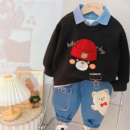 New Spring Autumn Baby Girl Clothes Suit Boys Outfits Children Fashion T-Shirt Pants 2Pcs/Sets Toddler Costume Kids Tracksuits