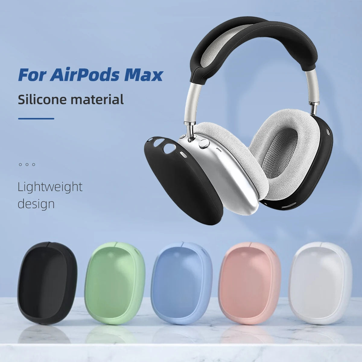 Soft Anti-Shockproof Headband Cover For AirPods Max Silicone Headphones Protective Case Replacement Cover Earphone Accessories