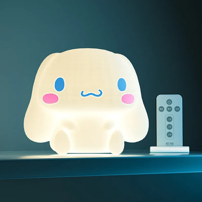 New Anime Sanrio Cinnamoroll Nightlight Bedroom Bed Sleeping Pat Eye Protection Soft Light Table Lamp Kid Christmas Holiday Gift