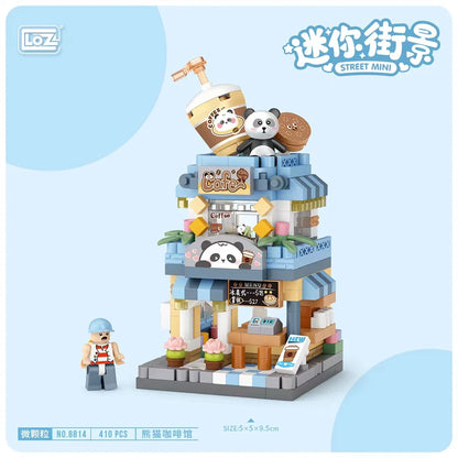 LOZ Building Blocks City View Scene Coffee Shop Retail Store Architectures model Assembly Toy Christmas Gift for Children Adult