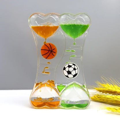 Liquid Oil Leakage Drops Peach Heart Acrylic Plastic Decoration Crafts Hourglass Student Gifts Children's Toy Festival