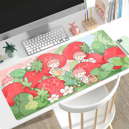 Cute Rabbit Green Anime Mouse Pad Gaming XL Large Home HD Mousepad XXL keyboard pad Office Soft Non-Slip Carpet PC Mice Pad