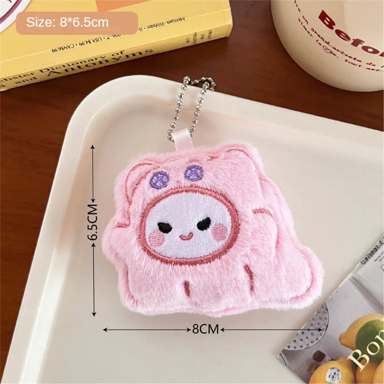 Original Cute Cartoon Plush Puppy Doll Pendant Girl Heart Bag Keychain Decoration