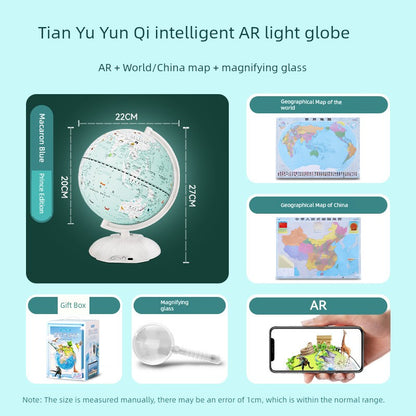 Tianyu Teaching Earth Instrument Voice Primary and Secondary School Decoration Christmas Gift Luminous World Artificial Intelligence AI Earth Instrument