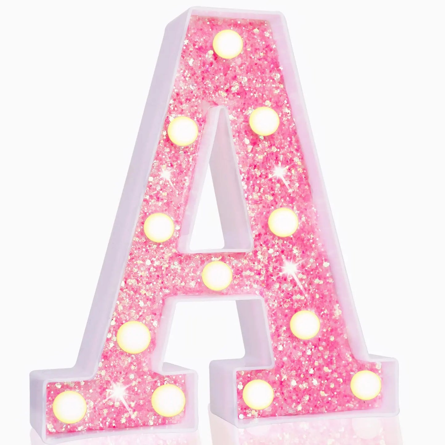 NEW DIY LED Letter Lights Glitter Alphabet Light Up Letter Sign Night Light Gifts Birthday Wedding Christmas Party Decoration