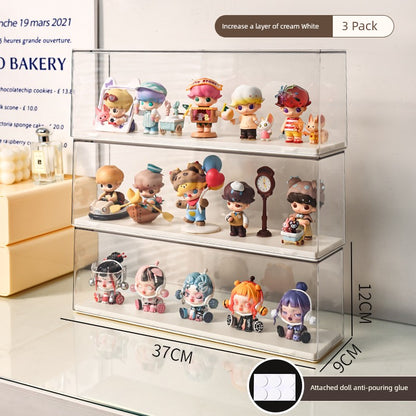 Blind Box Display Box Acrylic Display Stand Storage Cute Grain Small Ornaments Pop Mart Display Cabinet Hand Office Storage Box