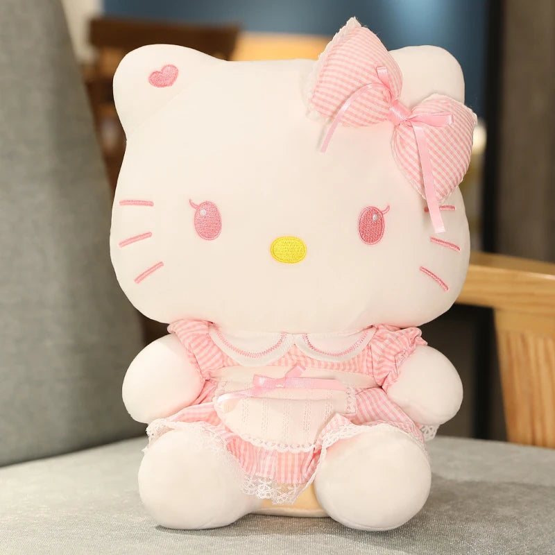 Sanrio Plush Hello Kitty Anime Kuromi Stuffed Toys Hello Kitty Plushier Xmas Gifts For Girls Kawaii My Melody Plush Dolls