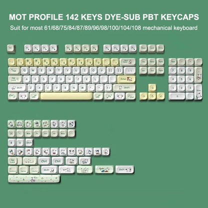 134 Keys MOA Profile Gradient Purple PBT Keycaps Customs Dye Sub Key caps for 61/87/104 Cherry MX Gaming Mechanical Keyboard