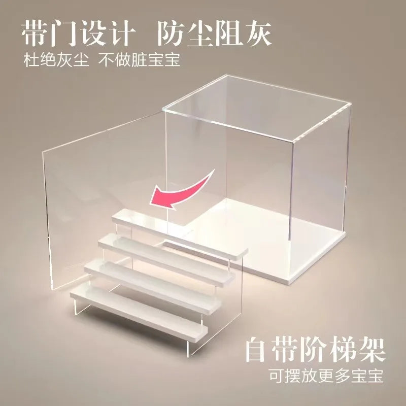 Transparent Acrylic Blind Box Handmade Ladder Display Cabinet Jewelry and Cosmetics Sorting Toy Models Dustproof Storage Box