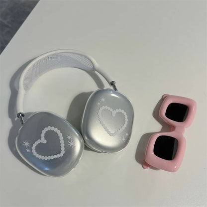 Compatible with AirPods Max Case Transparent Soft Case For AirPods Max Shockproof Case Protective Cover Cute