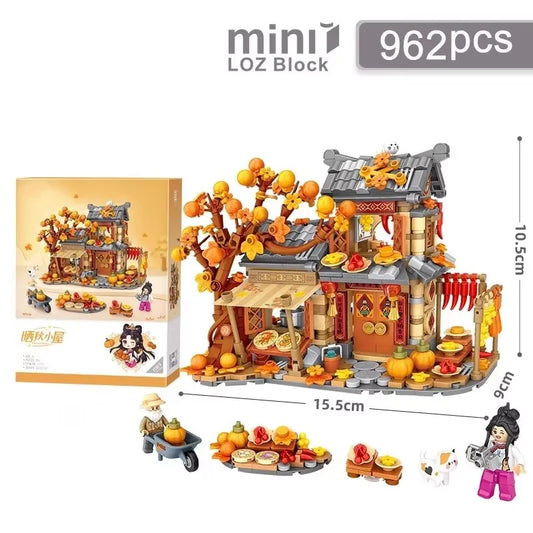 LOZ Autumn House DIY decoration blocks Home decoration Model Building Blocks toys Assembly Toy Christmas Gift for Children Adult