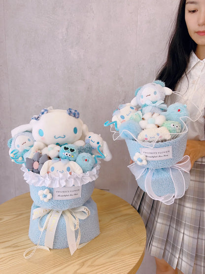 Sanrio Cinnamoroll Kuromi Doll Bouquet, Kawaii Plushies Valentine's Day Gift For Girlfriend's Birthday, Cute Plush Toy