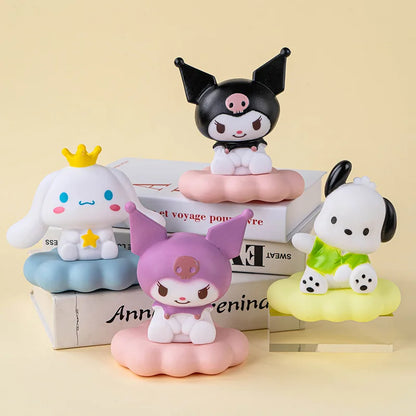 Sanrio HelloKitty Animation Kawaii Glowing Cloud Lamp Cinnamoroll Kuromi Bedside Lamp LED Night Light Cake Decoration  Gift