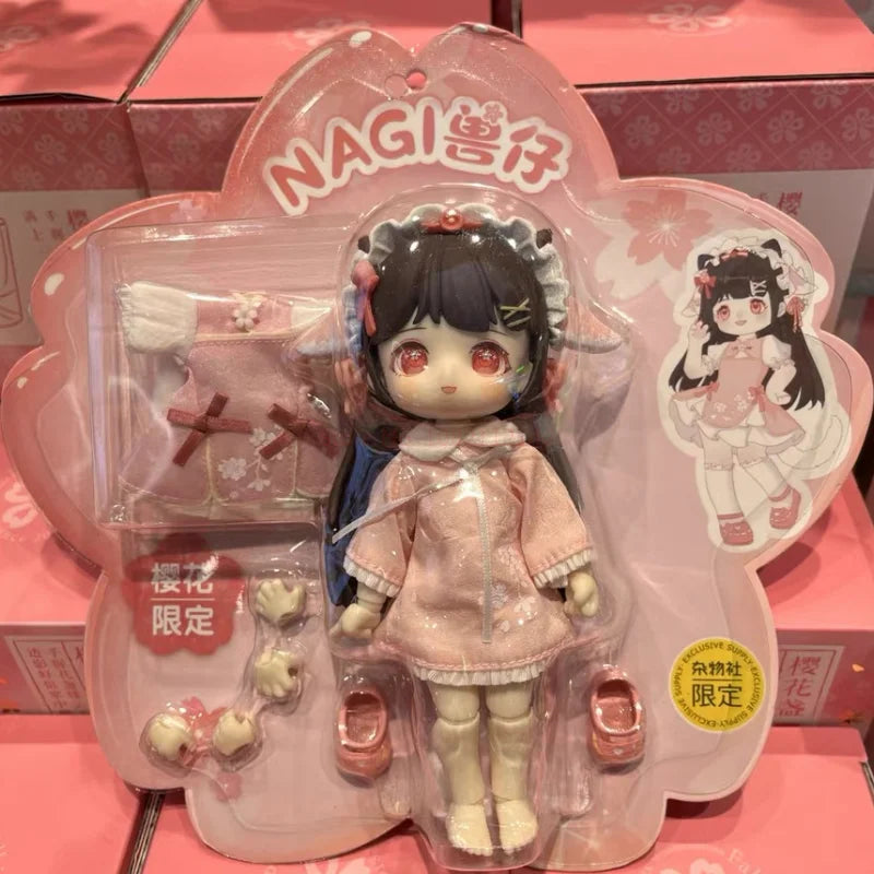 New Limited Edition Nagi 2 Exchange Student Series Sakura Elevator Bjd Doll  Action Figure Model Surprise Kid Toy Birthday Gifts