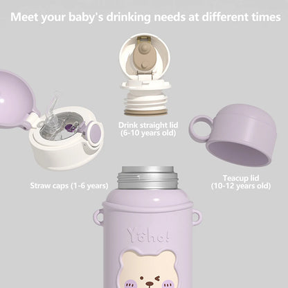 450ml Kids Stainless Steel Thermos Bottle Cartoon Leak-Proof Vacuum Flasks Children Thermal Water Bottle Thermocup for Girls