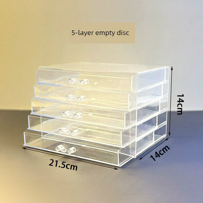 Transparent Large Capacity Drawer Ring Necklace Jewelry Box