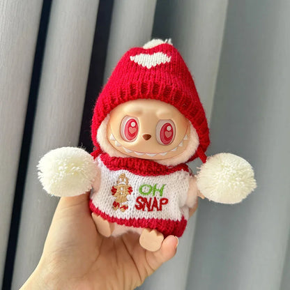 Cute Mini Plush Doll'S Clothes 17cm Labubu II Idol Dolls Sitting Party Outfit Accessories For Korea Kpop Exo Clothing DIY Gift