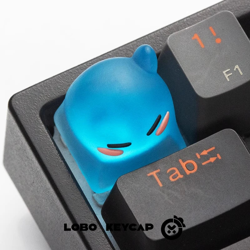 Cute Slime Artisan KeyCap For Mechanical Keyboard Accessories Custom Handmade Resin Keyboard Cap Rimuru Tempest Anime Key Cap