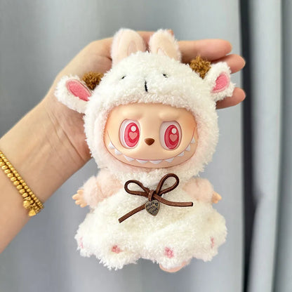 Cute Mini Plush Doll'S Clothes 17cm Labubu II Idol Dolls Sitting Party Outfit Accessories For Korea Kpop Exo Clothing DIY Gift