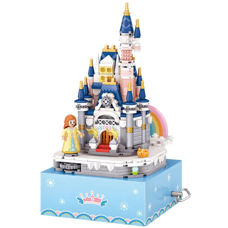 LOZ Blocks New Year Goods Building Bricks Christmas Tree Music Box Santa Claus Brinquedos Fun  Kids Toys Girls Present 1237