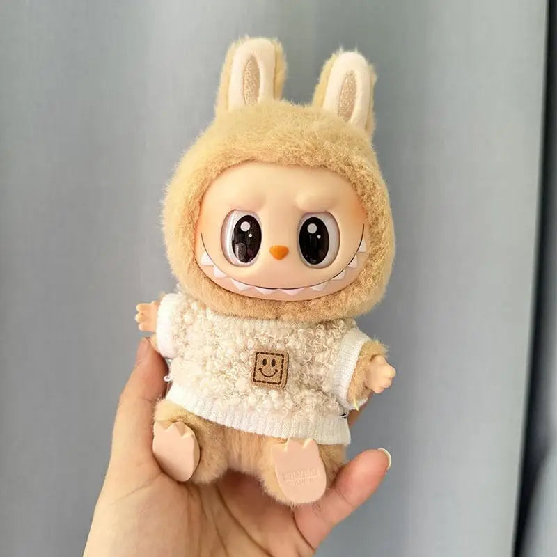 Mini Plush Doll'S Clothes Outfit Accessories For Korea Kpop Exo Labubu V1 V2 Idol Dolls Goose Dinosaur Macaron Clothing Gift