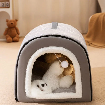 Big Dog Kennel Warm Winter Dog House Mat Detachable Washable Dogs Bed Nest Deep Sleep Tent for Medium Large Dogs House Supplies