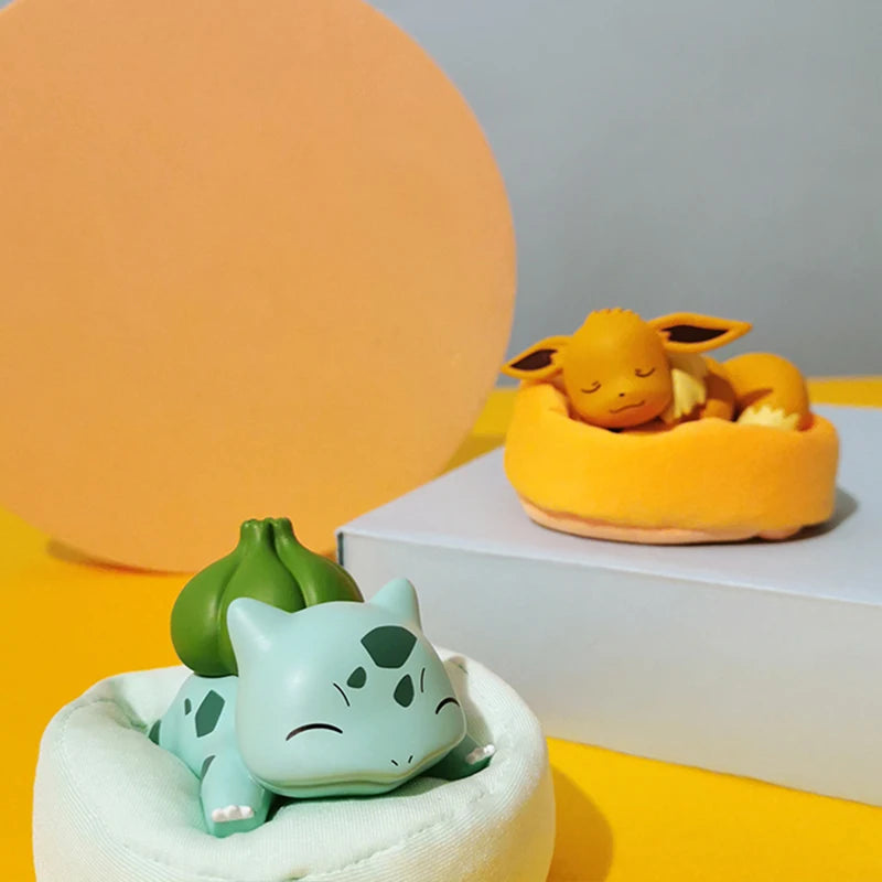 6 Pcs/Set Pokemon Pikachu Bulbasaur Anime Figures toys Sleep Starry Dream Series Action Figure Cartoon Birthday gift