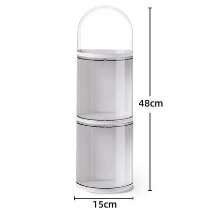 Transparent Acrylic Display Rack, Creative Capsule Rotating Doll Model Decorative Rack, Free of Holes, Wall-Mounted Vertical