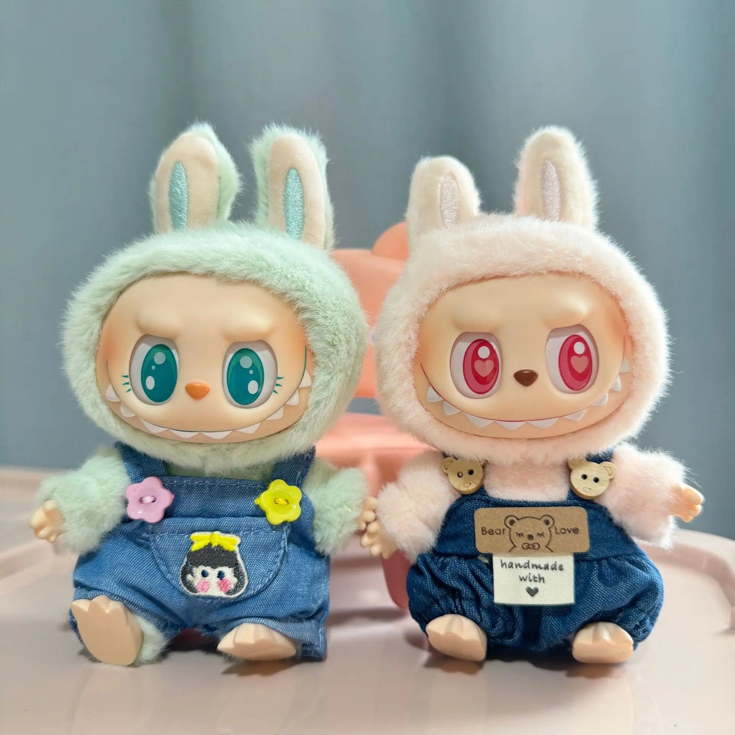 MIni Plush Doll'S Clothes Outfit Accessories For Labubu V1 V2 Idol Dolls sitting party baby clothes lazy Tony suit Clothing Gift