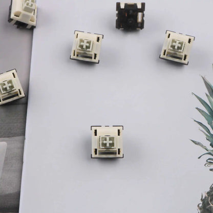 Yellow-green，Sang Lei axis five-pin linear switch, bottoming out 45g, customized hot-swappable mechanical keyboard switch