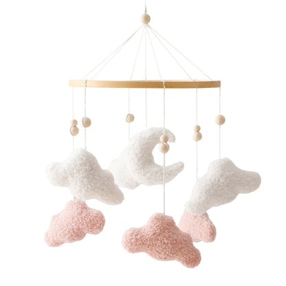 Wooden Mobile Bed Bell Crib Bracket Animal Kingdom Soft Felt Bed Bell Newborn Music Box Hanging Toy Baby Toys S for 0 12 Months